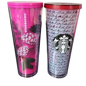 Bundle of 2 Starbucks Venti 24oz Cold Cups - Holiday Cups